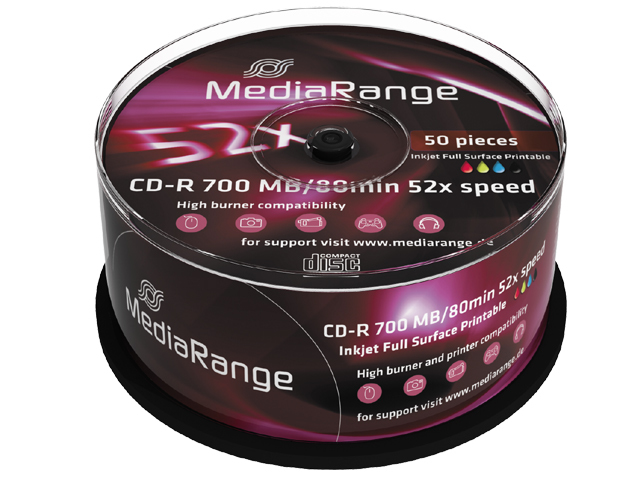 EU Product - CD-R 700MB/80min Printable 52x Cake 50 thumbnail