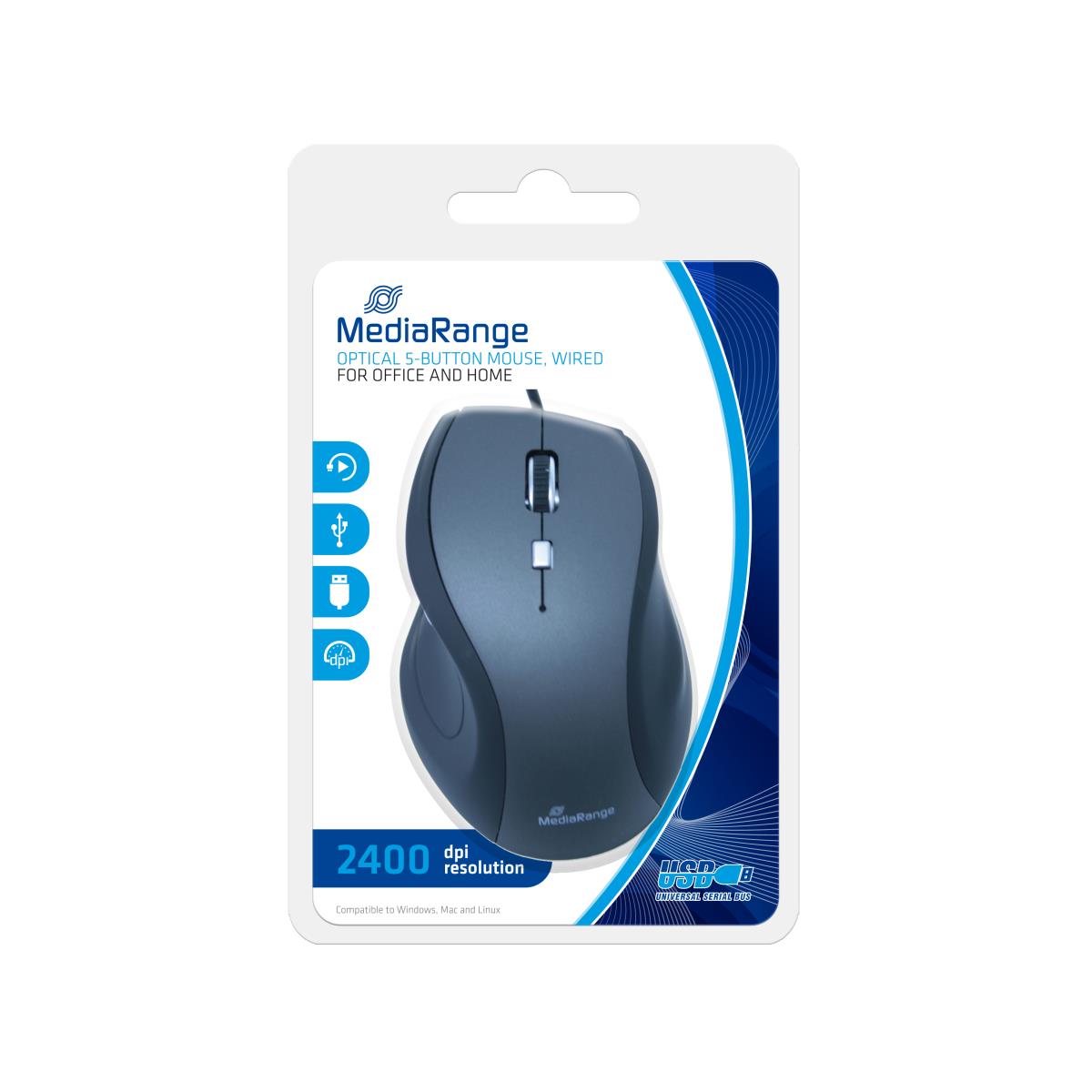 EU Product - Maus optisch 5 Tasten inkl. Scrollrad 2400dpi thumbnail