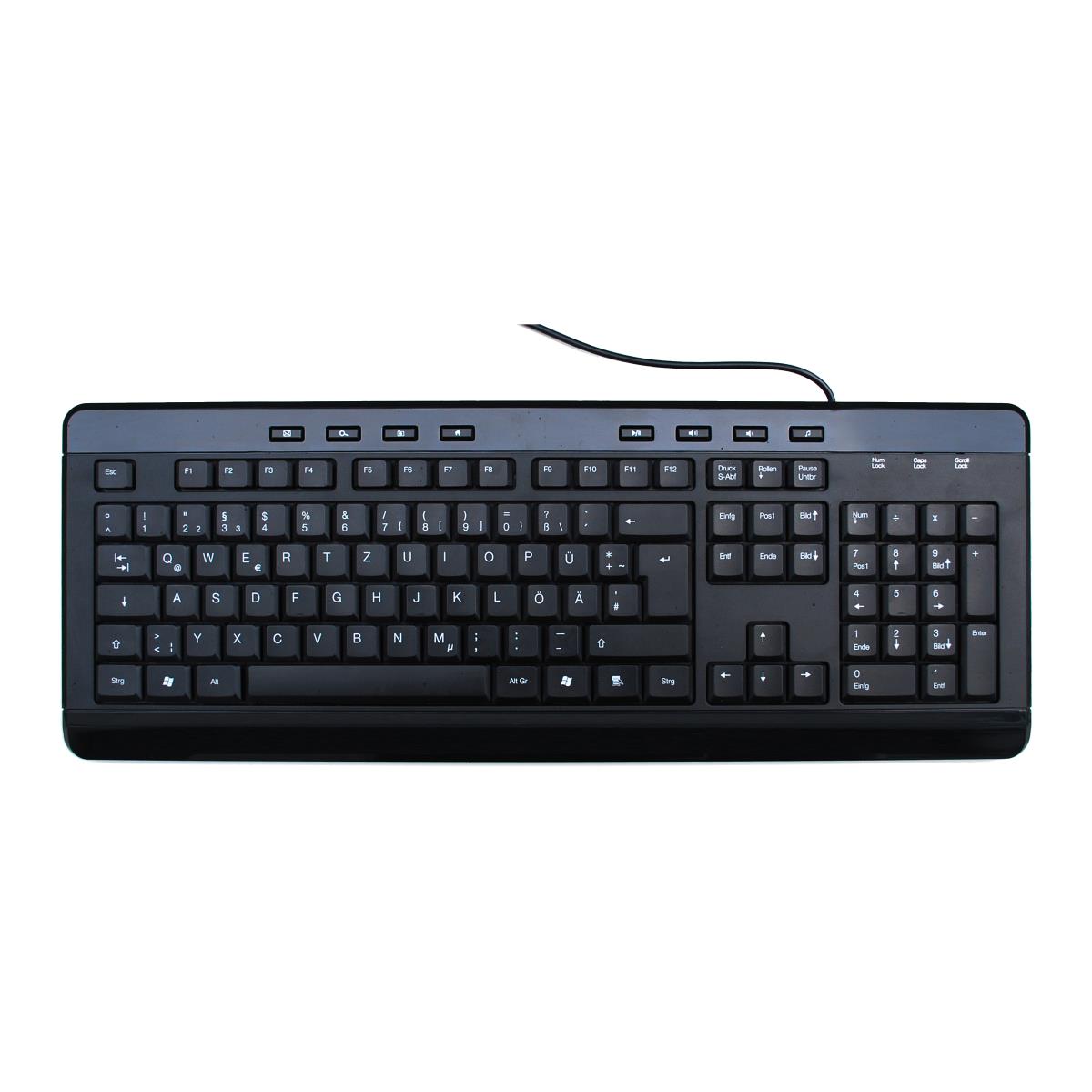 EU Product - Tastatur Multimedia Keyboard black 8 Sondertasten thumbnail