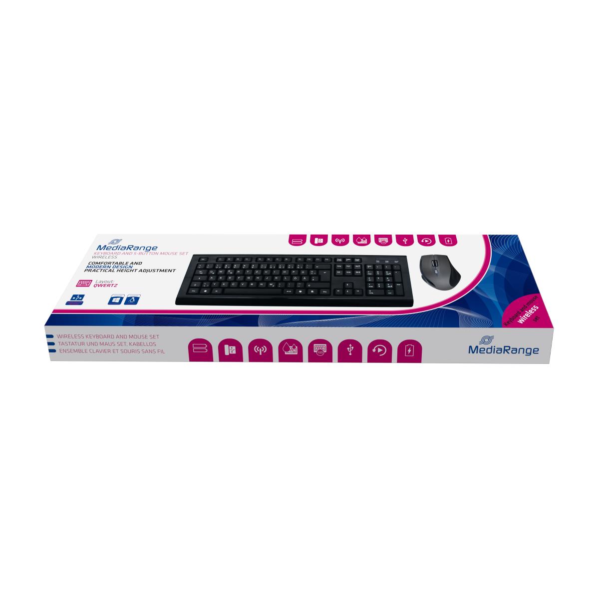 EU Product - Tastatur schnurlos inkl. 5 Tasten Maus wireless thumbnail