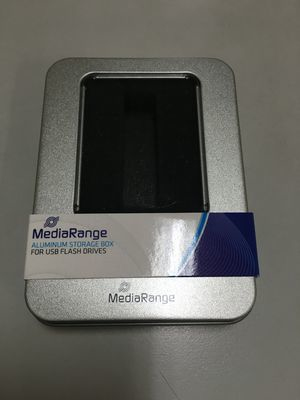 EU Product - Aluminium-Box Aufbewahrung von USB Sticks silber thumbnail