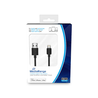 EU Product - Lade- u. Datenkabel USB 2.0 auf Lightning 1m  sw thumbnail