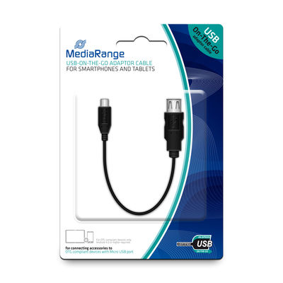 EU Product - USB 2.0 On-The-Go Adapterkabel 20cm schwarz thumbnail
