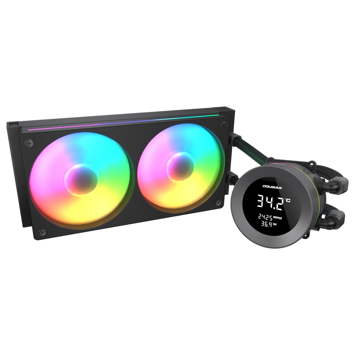 EU Product - CPU Wasserk�hlung Poseidon Vistek 240, ARGB, Schwarz thumbnail