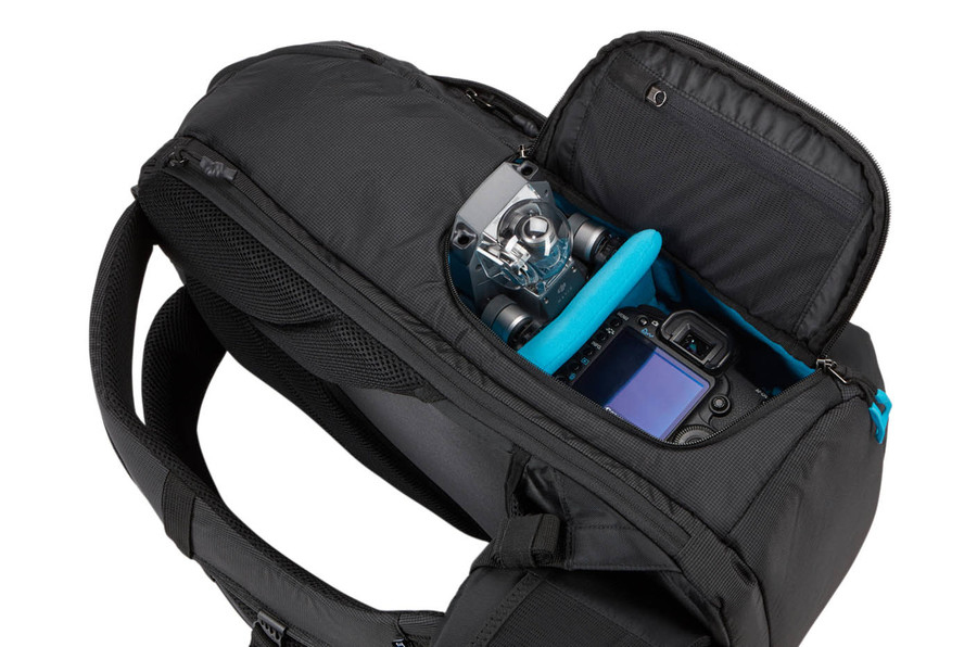 Camera-lens-tripod-tablet Backpack Black 15.6in thumbnail