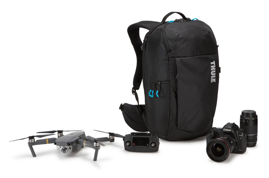 Camera-lens-tripod-tablet Backpack Black 15.6in thumbnail