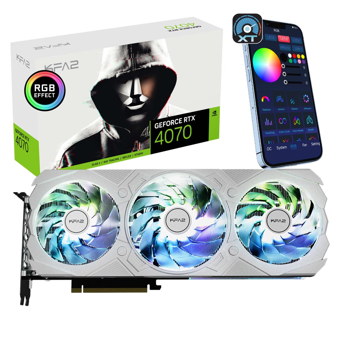 KFA2 GeForce RTX 4070 EX Gamer 1-Click OC NVIDIA 12 GB GDDR6X thumbnail