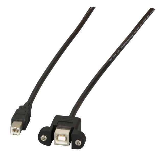 EU Product - USB2.0 Verl�ngerung B-B,St.-Einbaubuchse,1m,sw,Classic thumbnail