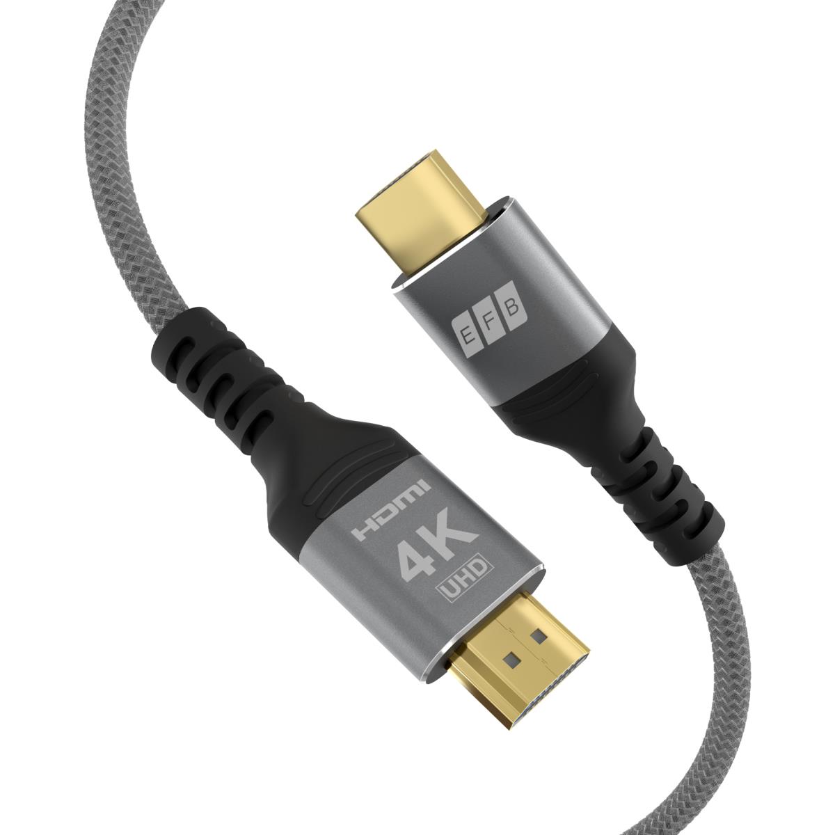 EU Product - HDMI Kabel High-Speed m. Ethernet 4K60Hz 2.00m grau thumbnail