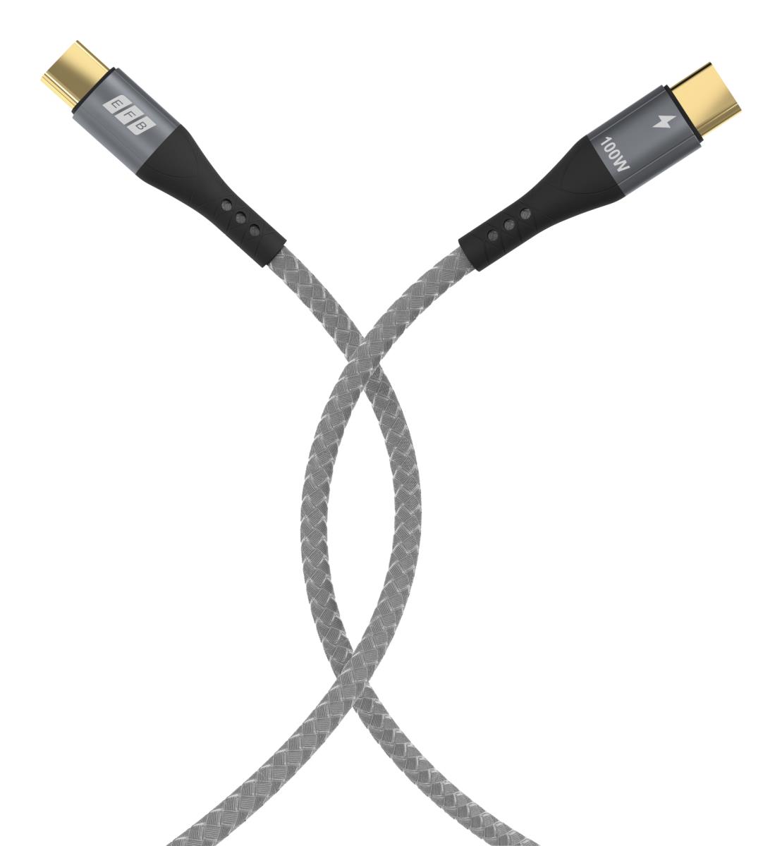 EU Product - USB-C Kabel 100W PD 3.0 5A E-Marker Chip 1m grau thumbnail