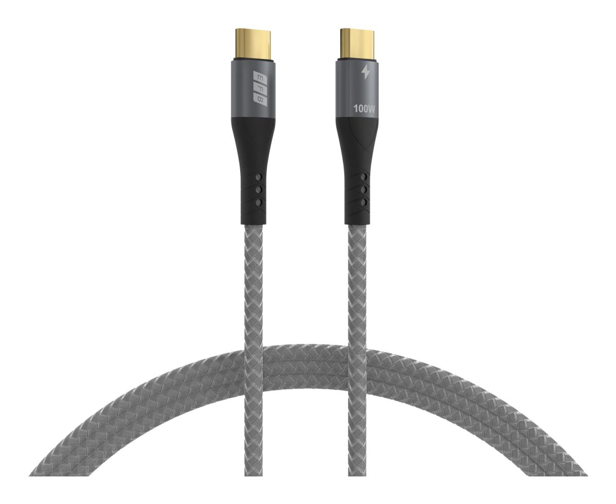 EU Product - USB-C Kabel 100W PD 3.0 5A E-Marker Chip 0,5m grau thumbnail