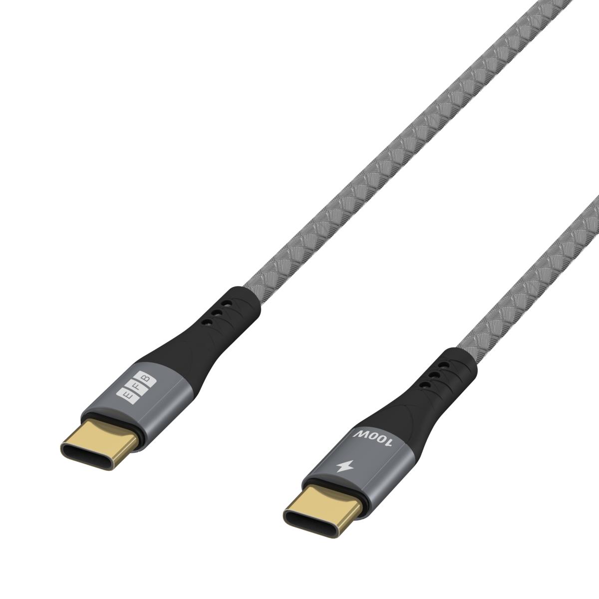 EU Product - USB-C Kabel 100W PD 3.0 5A E-Marker Chip 0,5m grau thumbnail
