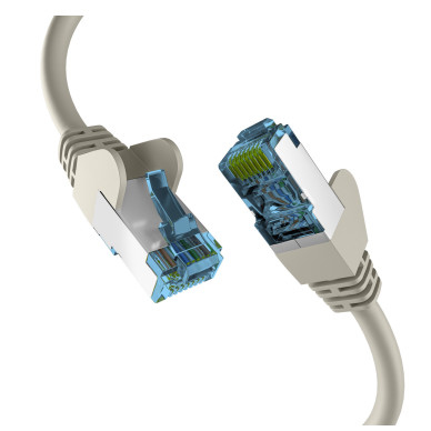 EU Product - RJ45 Patchkabel mit Cat7 Rohkabel  0.25m grau thumbnail