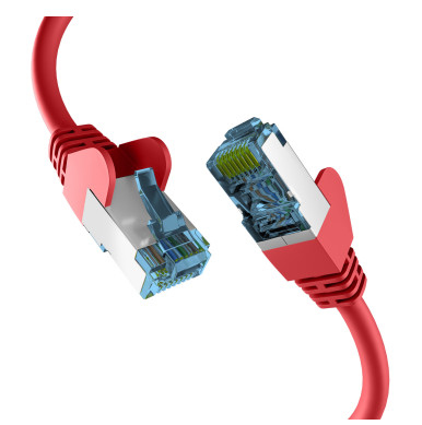 EU Product - RJ45 Patchkabel mit Cat7 Rohkabel  7.50m rot thumbnail
