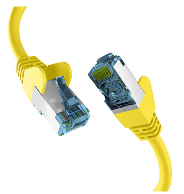 EU Product - RJ45 Patchkabel mit Cat7 Rohkabel 30.00m gelb thumbnail
