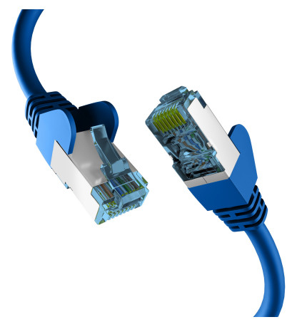 EU Product - RJ45 Patchkabel mit Cat7 Rohkabel 10.00m blau thumbnail