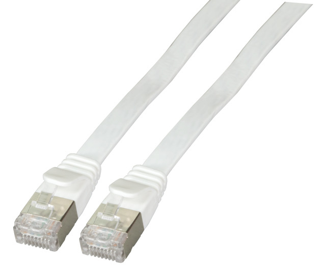 EU Product - RJ45 Flachpatchkabel U/FTP Cat.6A PVC  0.15m wei� thumbnail