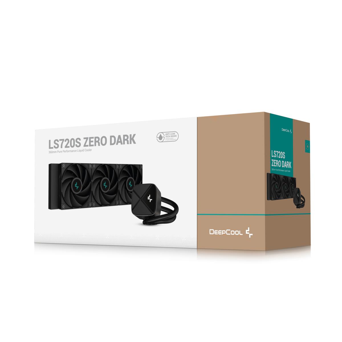 LS720 SE Zero Dark All In One Liquid CPU Cooler, 360mm Radiator, 3x 120mm DeepCool Fans, Intel/AMD thumbnail