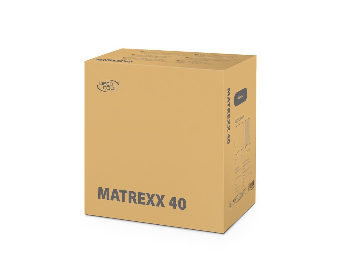 MATREXX 40 3FS Case, Gaming, Black, Micro Tower, 1 x USB 3.0 / 1 x USB 2.0, Tempered Glass Side Window Panel, Mesh Front Panel for Optimized Airflow, Tri-Colour LED Fans, Micro ATX, Mini-ITX thumbnail