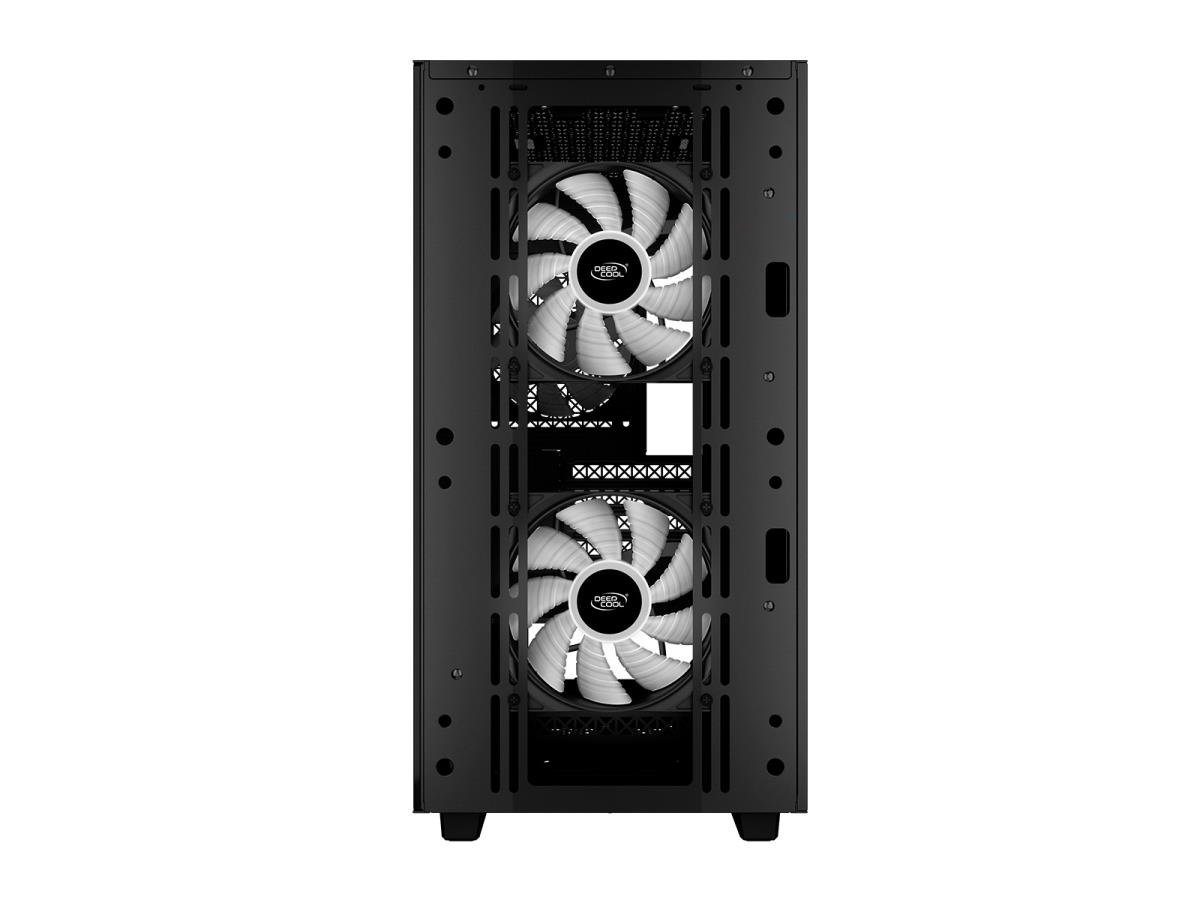 MATREXX 40 3FS Case, Gaming, Black, Micro Tower, 1 x USB 3.0 / 1 x USB 2.0, Tempered Glass Side Window Panel, Mesh Front Panel for Optimized Airflow, Tri-Colour LED Fans, Micro ATX, Mini-ITX thumbnail
