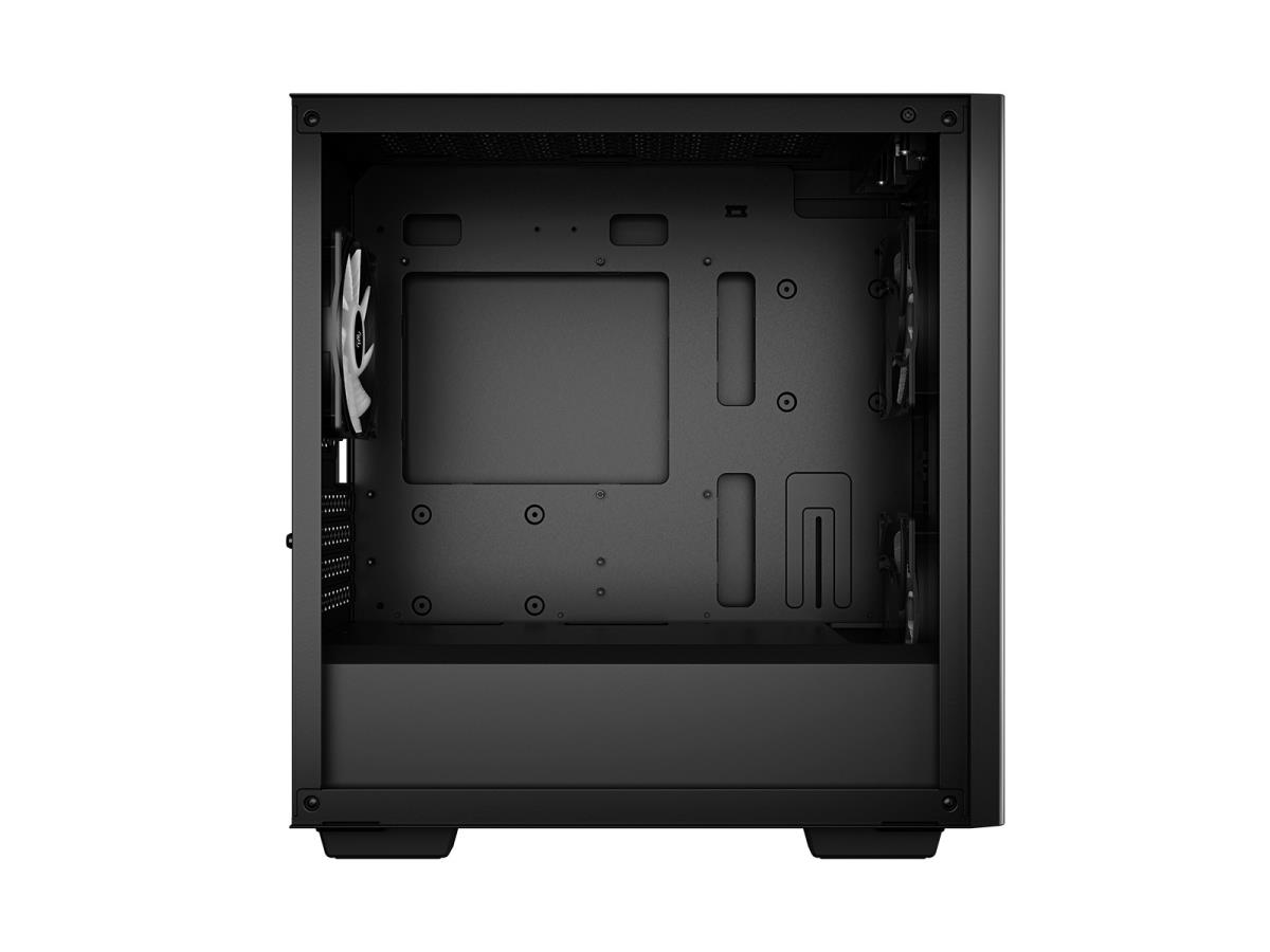 MATREXX 40 3FS Case, Gaming, Black, Micro Tower, 1 x USB 3.0 / 1 x USB 2.0, Tempered Glass Side Window Panel, Mesh Front Panel for Optimized Airflow, Tri-Colour LED Fans, Micro ATX, Mini-ITX thumbnail
