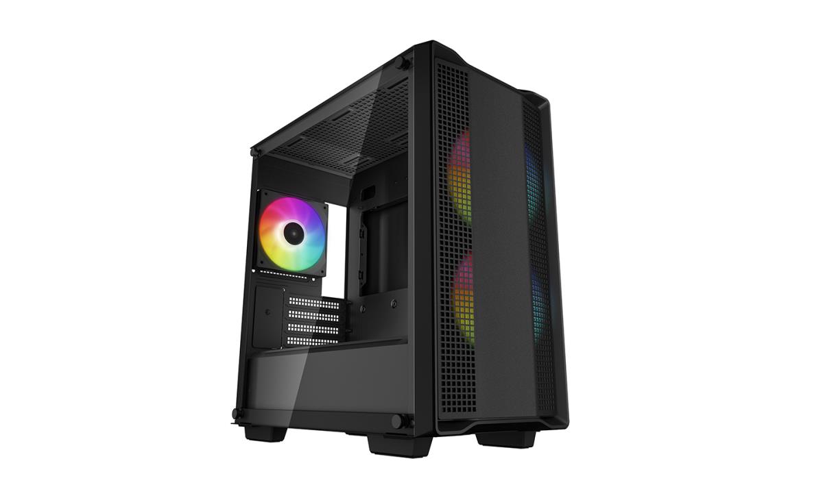 CC360 ARGB, Black, Mini Tower Chassis w/ Tempered Glass Window, 3x 120mm ARGB Fans, USB 3.0, mATX/mITX thumbnail