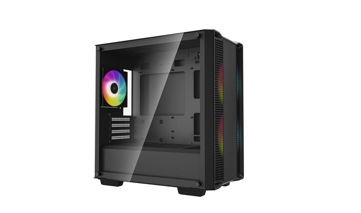 CC360 ARGB, Black, Mini Tower Chassis w/ Tempered Glass Window, 3x 120mm ARGB Fans, USB 3.0, mATX/mITX thumbnail