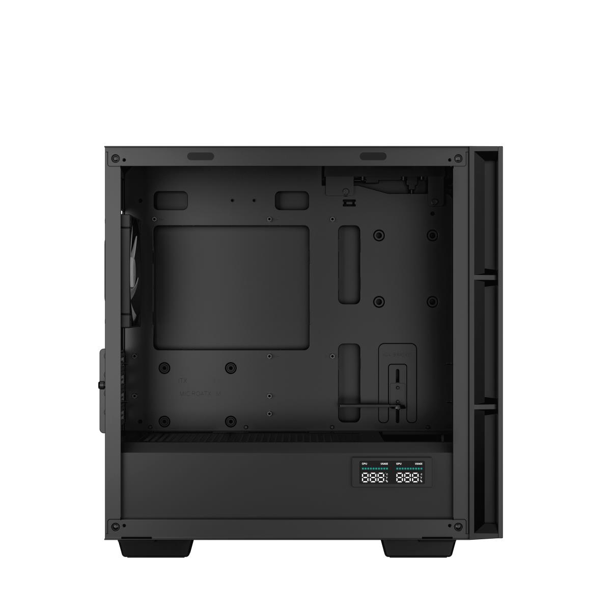 CH360 Digital Gaming Case Black Mid Tower with Tempered Glass Side Window Panel, Advanced Cooling, USB 3.0/USB-C Ports, Pre-Installed Fans, Micro ATX/Mini-ITX thumbnail