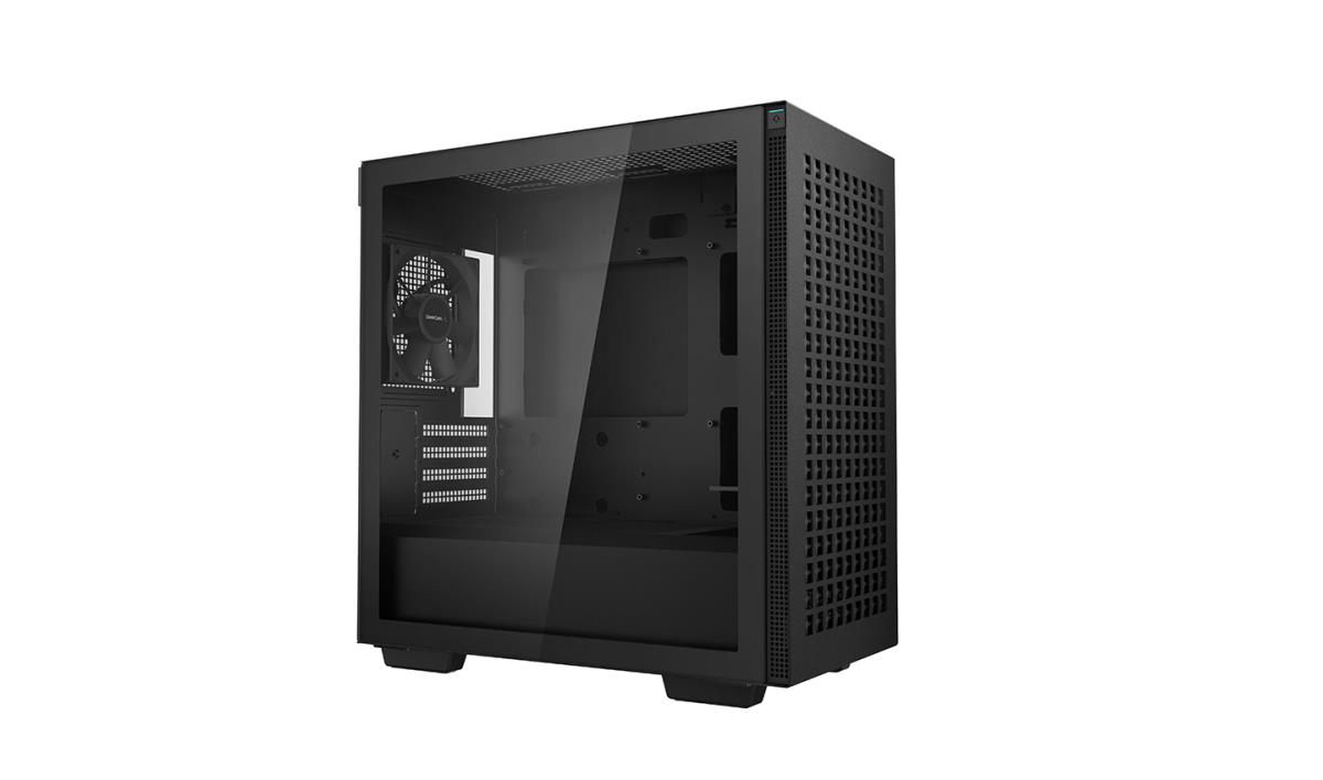 CH370, Black, Mini Tower Chassis w/ Tempered Glass Window, 1x 120mm Fan, 2x USB 3.0, mATX/mITX thumbnail