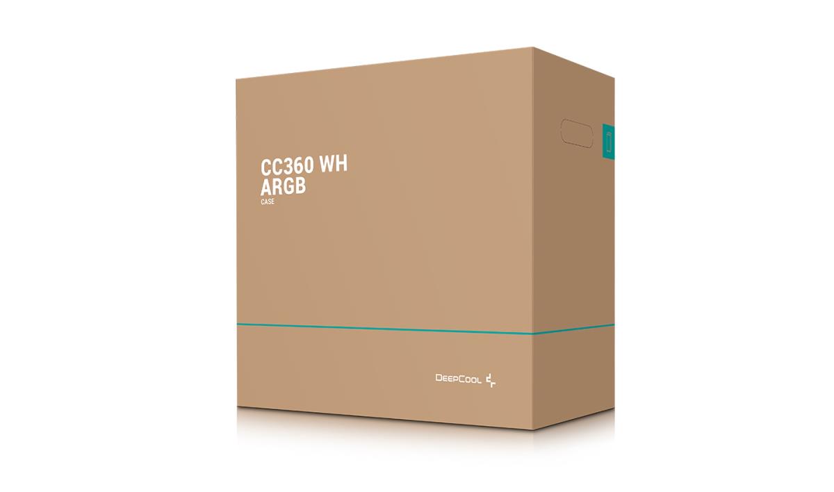 CC360 ARGB WH, White, Mini Tower Chassis w/ Tempered Glass Window, 3x 120mm ARGB Fans, USB 3.0, mATX/mITX thumbnail