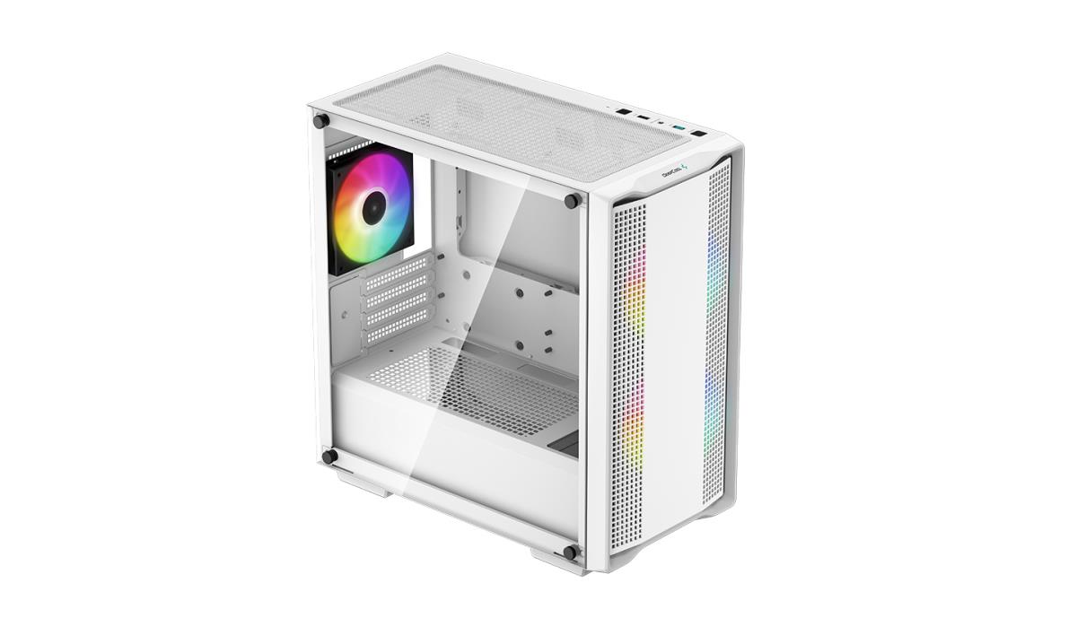 CC360 ARGB WH, White, Mini Tower Chassis w/ Tempered Glass Window, 3x 120mm ARGB Fans, USB 3.0, mATX/mITX thumbnail