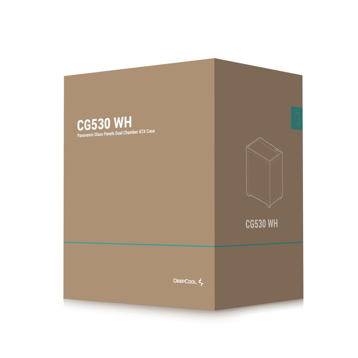 CG530 Dual-Chamber Computer Case, Tempered Glass Panels, Advanced Cooling Support, Exceptional Cable Management, White thumbnail