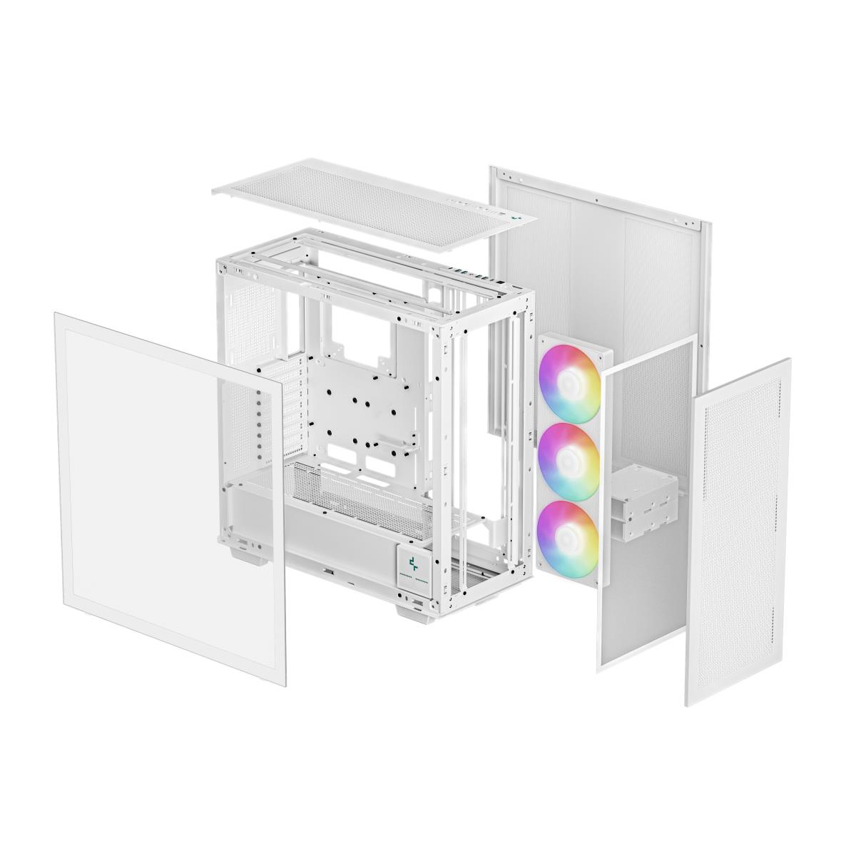 Morpheus Case, Gaming, White, Full Tower, 4 x USB 3.0 / 1 x USB Type-C, Tempered Glass Side Window Panel, 1x 420mm ARGB side fan, Mini-ITX / M-ATX / ATX / E-ATX thumbnail