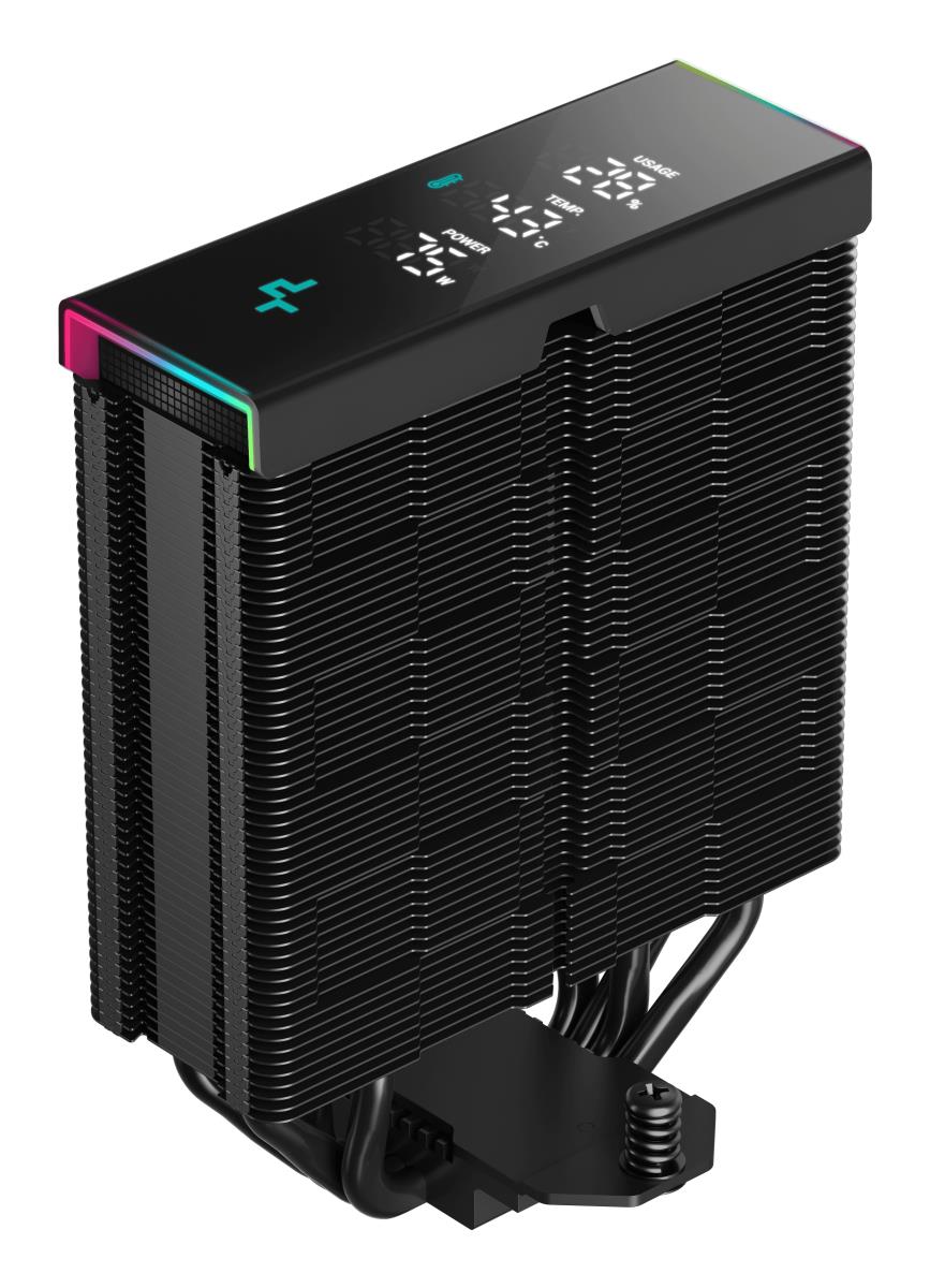 AK400 Digital Pro CPU Air Cooler, ARGB Fan & Digital Display, 120mm PWM Fan, 4 Copper Heatpipes, Quiet Operation, Intel & AMD Compatible Black thumbnail