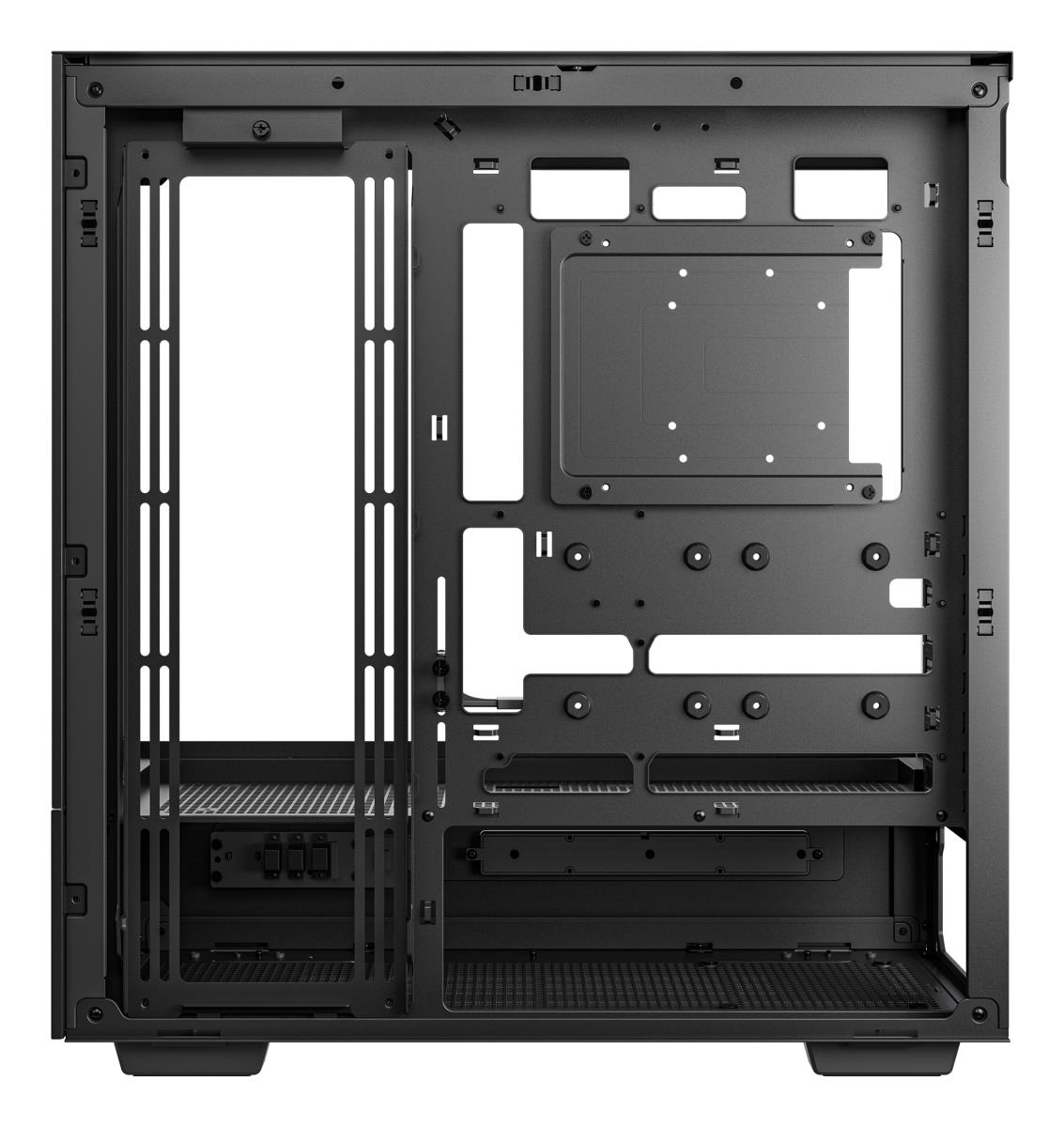 CH690 Digital ATX Mid-Tower Case, High-Airflow PC Case with Semi-Glass Panel, USB-C Port, Support for 420mm Radiator, 450mm GPU, ATX PSU, Black thumbnail