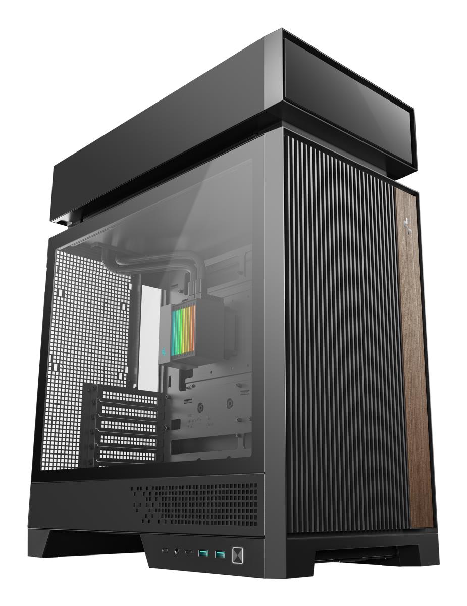 CL6600 ARGB Modular Split-Chamber Mid-Tower ATX Case, Tempered Glass Panels,  Pre-installed 360mm ARGB Liquid Cooler, 2 x FL12R  SE ARGB Fans, USB 3.0, Mini-ITX/Mico-ATX/ATX, Black thumbnail