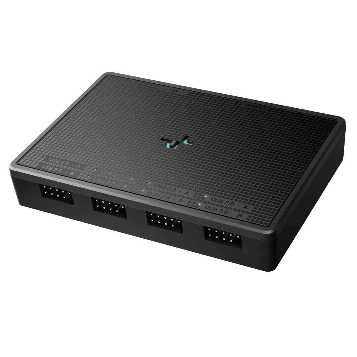 USB HUB 4 ports, Easy Setup, Plug-and-play, Windows, macOS Compatibility, Connecting Multiple USB Devices, Black thumbnail