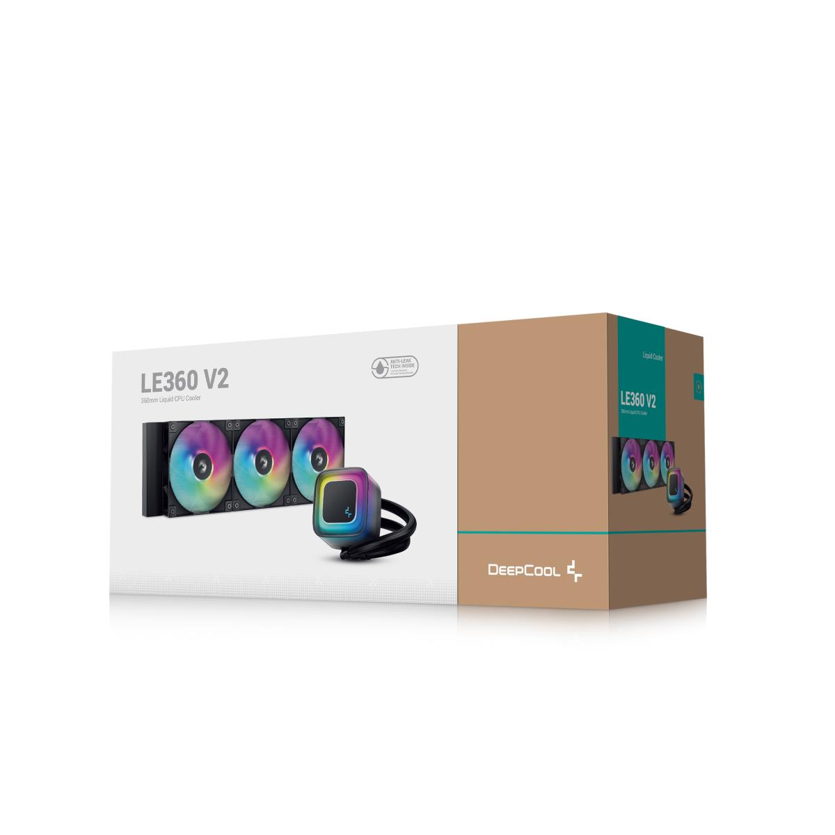 LE360 V2 360mm Liquid CPU Cooler, Triple 120mm ARGB Fans, Anti-Leak Tech, Quiet High-Performance Pump, Compatible with Intel & AMD Sockets thumbnail