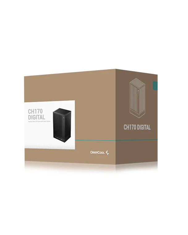 CH170 Digital Mini-ITX Case - High Airflow, Supports Water Cooling, Ultra-Quiet Operation, Compact Design for Efficient Space Management thumbnail