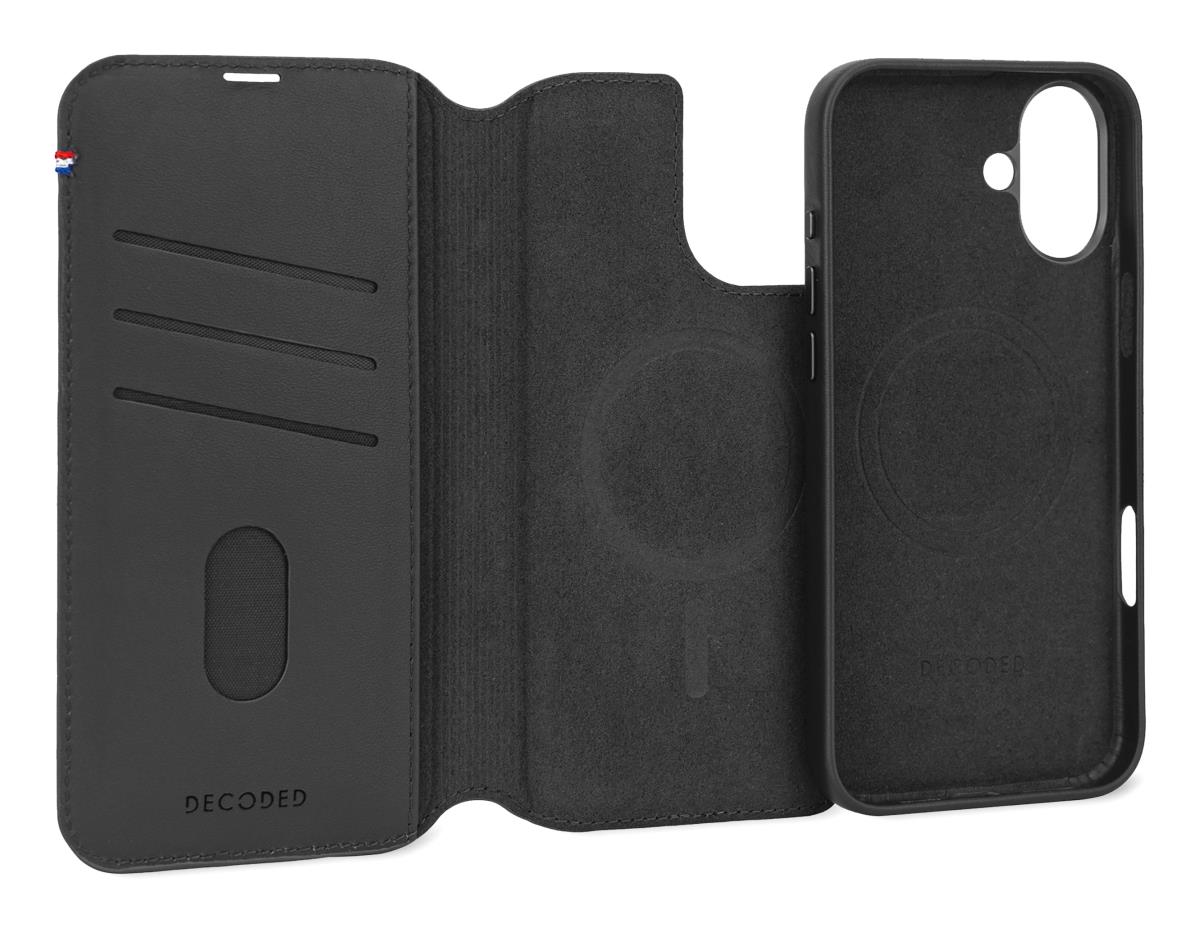Decoded Leather Detachable Wallet do iPhone 16 MagSafe czarny thumbnail