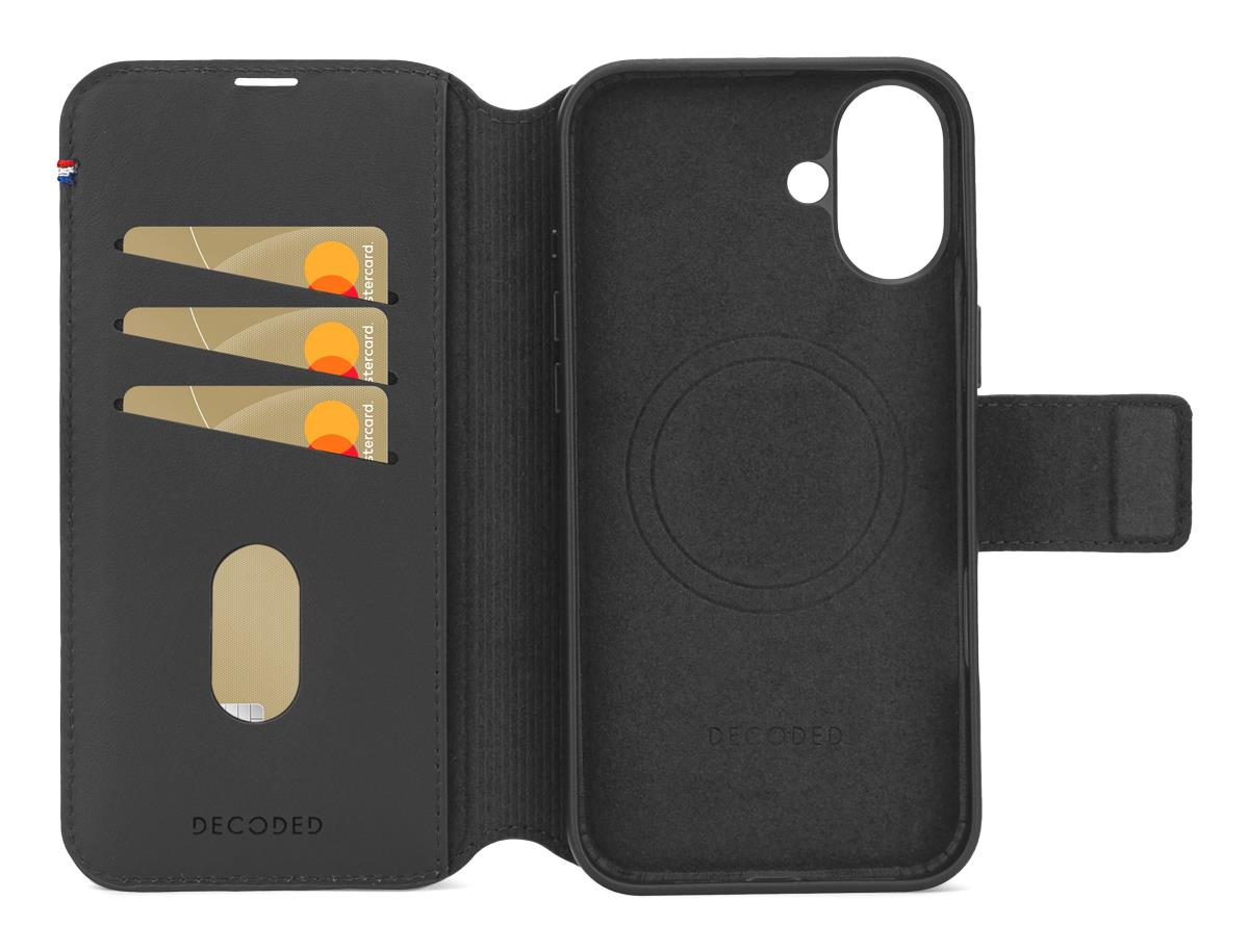 Decoded Leather Detachable Wallet do iPhone 16 MagSafe czarny thumbnail