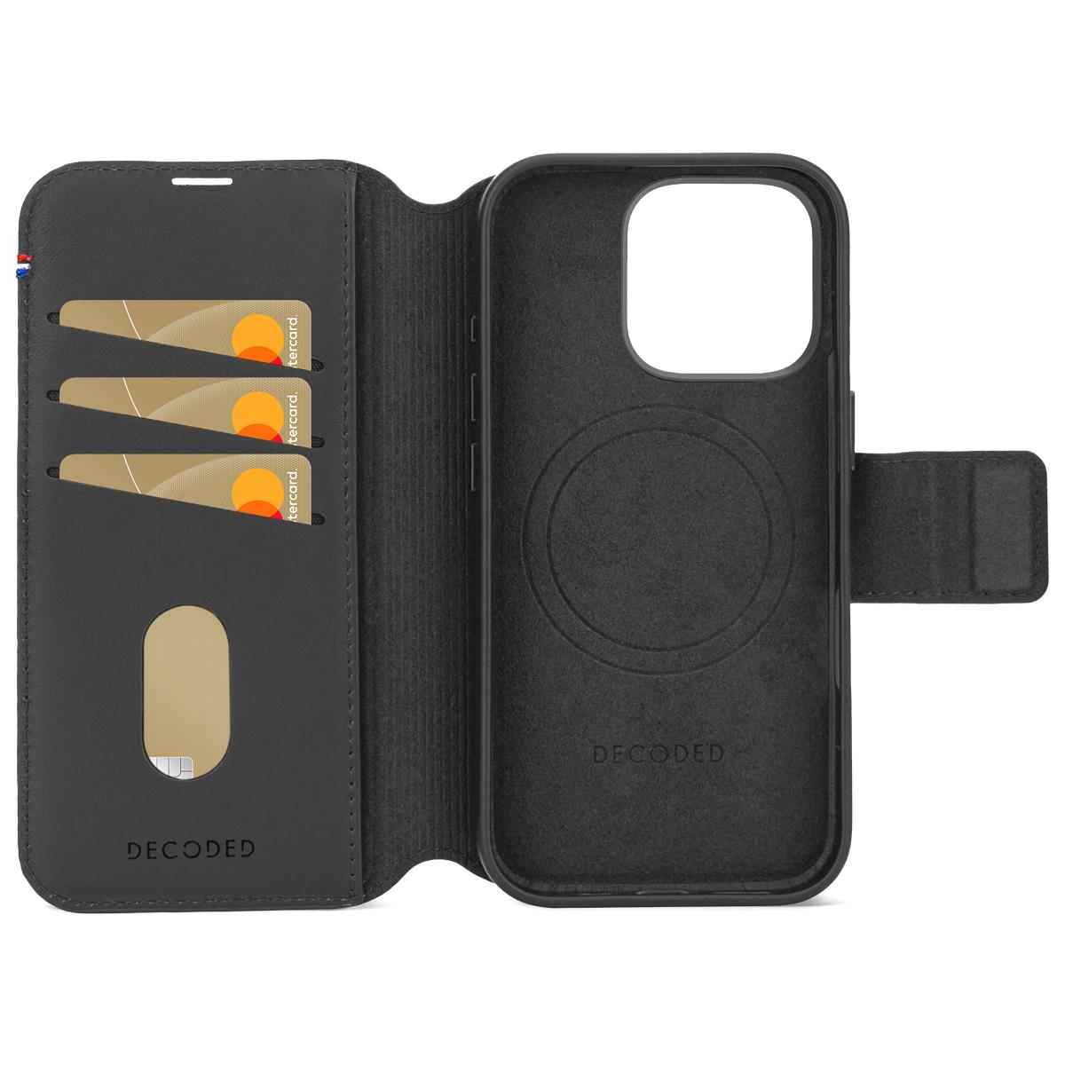 Decoded Leather Detachable Wallet do iPhone 16 Pro MagSafe czarny thumbnail