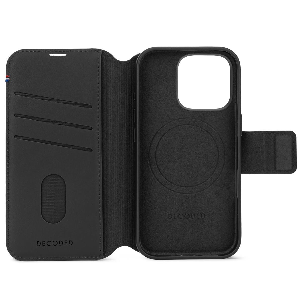 Decoded Leather Detachable Wallet do iPhone 16 Pro MagSafe czarny thumbnail