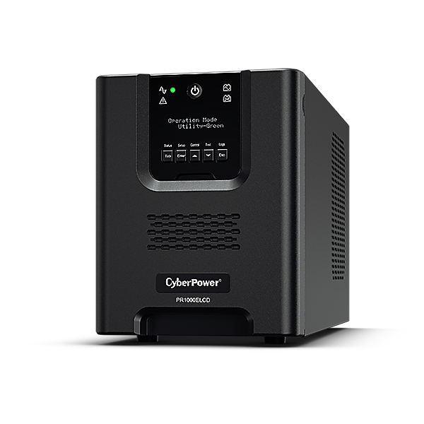 PR1000ELCD Line-Interactive UPS 1000VA/900W Sinewave PFC compatible AVR GreenPower Energy Saving Technology LCD USB Management-SW SNMP Slot for RMCARD thumbnail