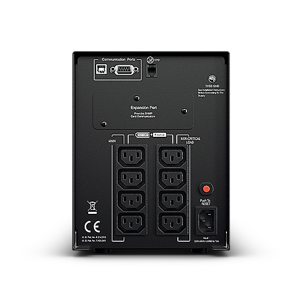 PR1000ELCD Line-Interactive UPS 1000VA/900W Sinewave PFC compatible AVR GreenPower Energy Saving Technology LCD USB Management-SW SNMP Slot for RMCARD thumbnail