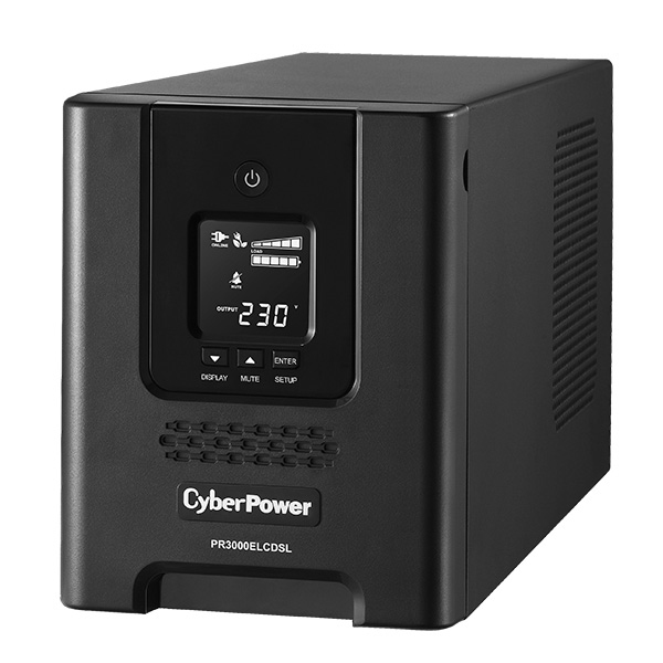 PR3000ELCDSL Line-Interactive UPS 3000VA/2700W Sinewave PFC compatible AVR GreenPower Energy Saving Technology Management-SW SNMP Slot for RMCARD thumbnail