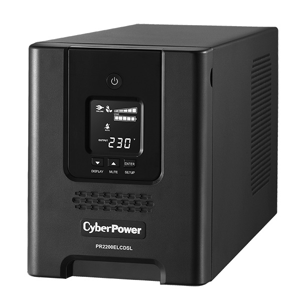 PR2200ELCDSL Line-Interactive UPS 2200VA/1980W Sinewave PFC compatible AVR GreenPower Energy Saving Technology Management-SW SNMP Slot for RMCARD thumbnail