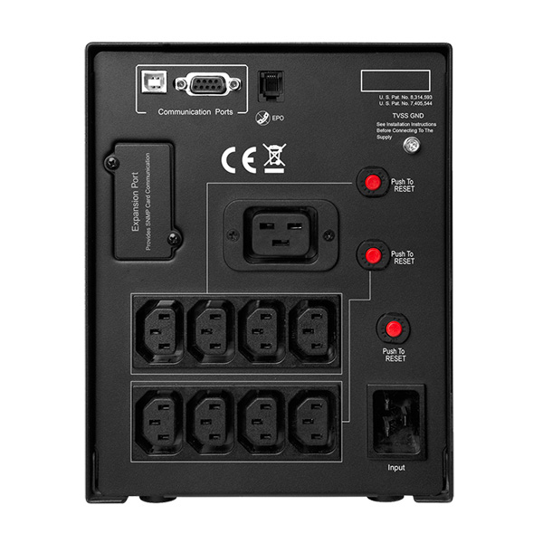 PR2200ELCDSL Line-Interactive UPS 2200VA/1980W Sinewave PFC compatible AVR GreenPower Energy Saving Technology Management-SW SNMP Slot for RMCARD thumbnail