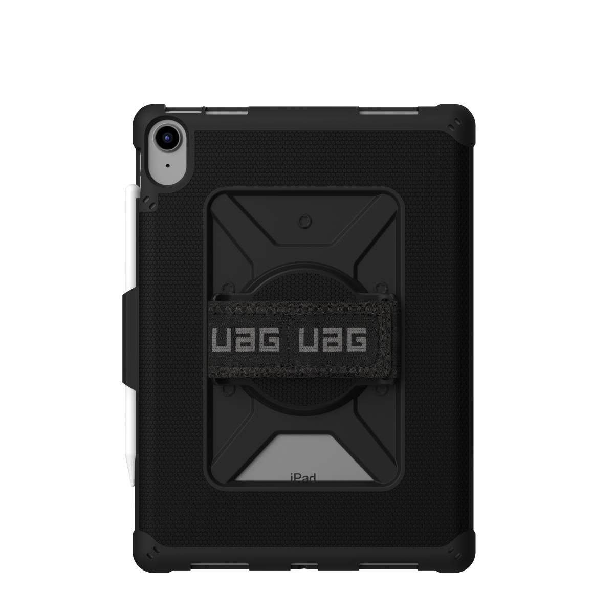 Metropolis Series Rugged Case for iPad 10.9 (10th Gen, 2022) - Metropolis w Handstrap Black - Back cover for tablet - black - 10.9
