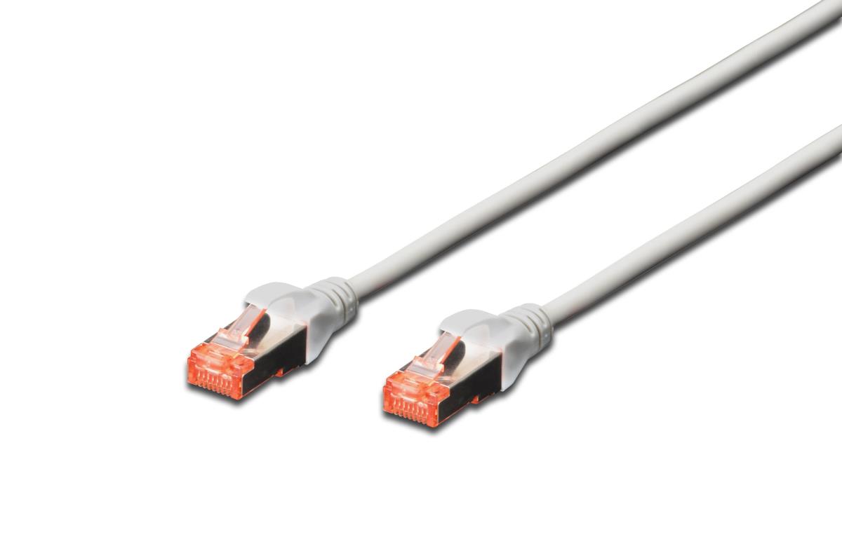 EU Product - Patchkabel Cat6  S/FTP 2xRJ45 10.0m grau Hebelschutz Polybeutel thumbnail